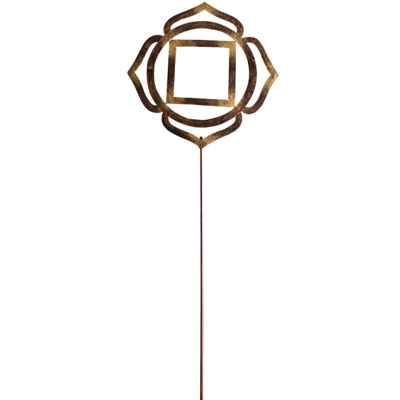 Chakra Symbol Garden and Planter Metal Stake - Roots